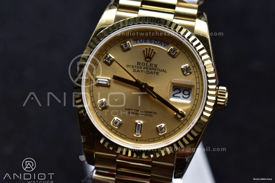 Edition Diamond vr3255 President (Gain with Square DayDate V5 36 Best Steel 695 Weight) on Bracelet QF Gold YG 904L ZipUp Dial 0327